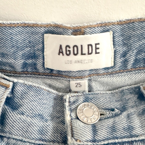 AGOLDE 90s mid rise loose fit jeans faded denim vintage blue high 25 26 27 - Picture 6 of 8